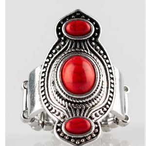 Silver Ring Red